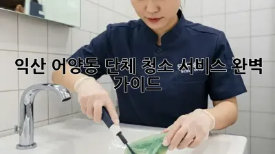 익산 어양동 단체 청소 서비스: 완벽 가이드