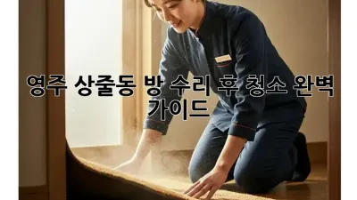 영주 상줄동🏡 방 수리 후 청소🧹 완벽 가이드✨